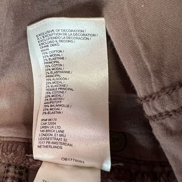 Pilcro Anthropologie The Yaya Mid-Rise Corduroy Crop Flare Pants Size 29 Brown - Picture 6 of 16